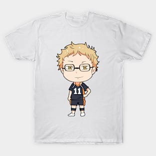 Kei Tsukishima Chibi Design. T-Shirt